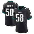 Perkns P.Eagles #58 Jalyx Hunt Player Black Game Home Stitched Jerseys