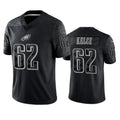 Perkns P.Eagles #62 Jason Kelce Player Black REFLECTIVE Limited Stitched Jerseys