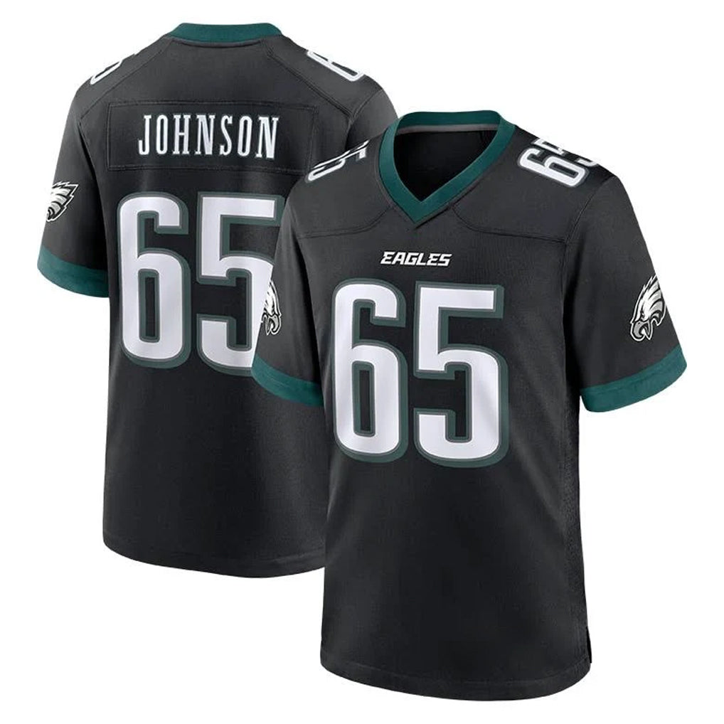 Perkns P.Eagles #65 Lane Johnson Player Black Game Home Stitched Jerseys