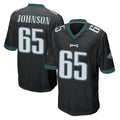 Perkns P.Eagles #65 Lane Johnson Player Black Home Game Stitched Jerseys