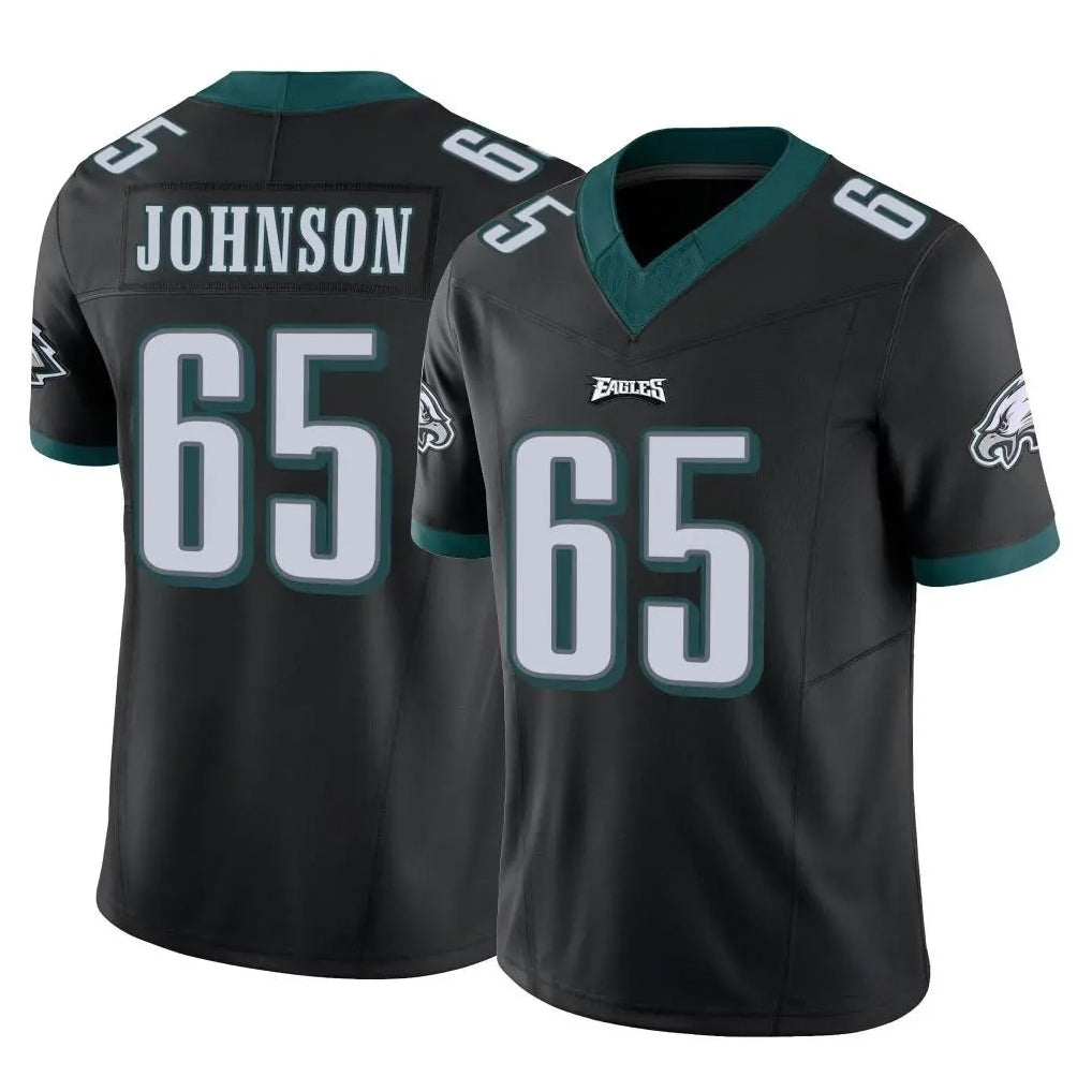 Perkns P.Eagles #65 Lane Johnson Player Black Limited Vapor F.U.S.E. Home Game Stitched Jerseys