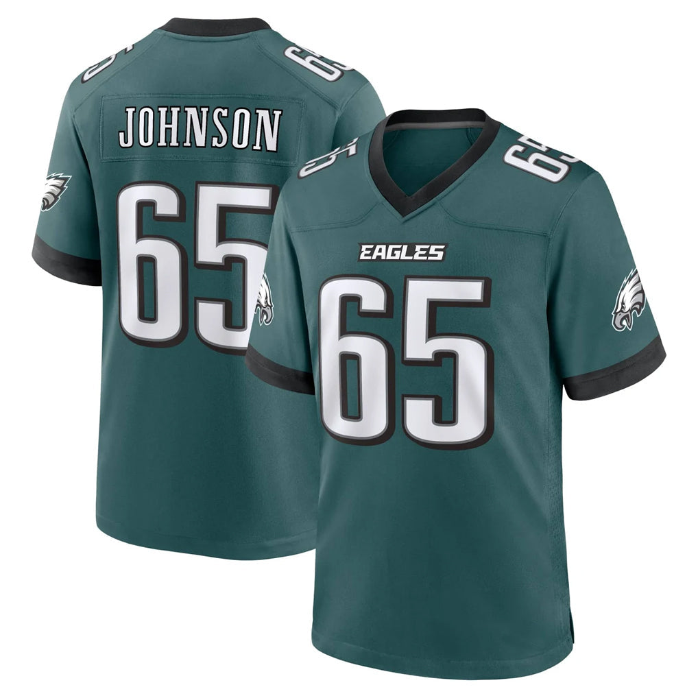 Perkns P.Eagles #65 Lane Johnson Player Green Home Game Stitched Jerseys