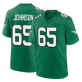 Perkns P.Eagles #65 Lane Johnson Player Green Kelly Alternate Home Game Stitched Jerseys