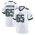Perkns P.Eagles #65 Lane Johnson Player White Game Home Stitched Jerseys
