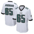 Perkns P.Eagles #65 Lane Johnson Player White Home Game Stitched Jerseys