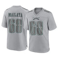 Perkns P.Eagles #68 Jordan Mailata Player Gray Atmosphere Fashion Home Game Stitched Jerseys