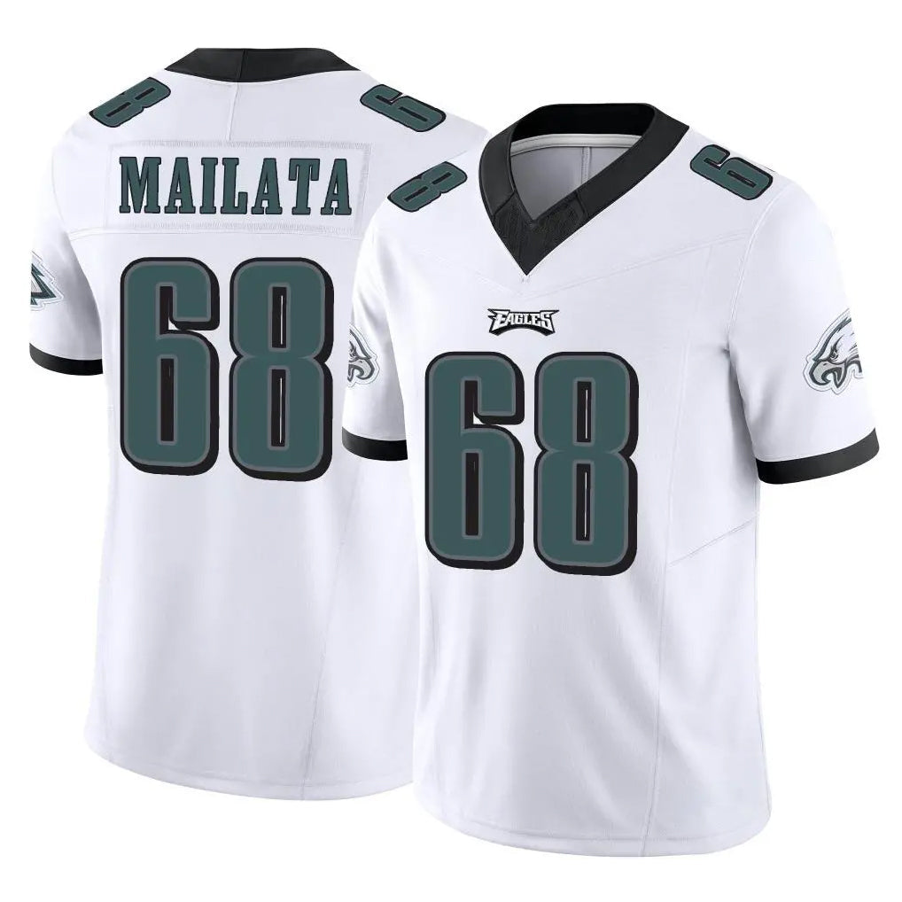 Perkns P.Eagles #68 Jordan Mailata Player White Limited Vapor F.U.S.E. Home Game Stitched Jerseys