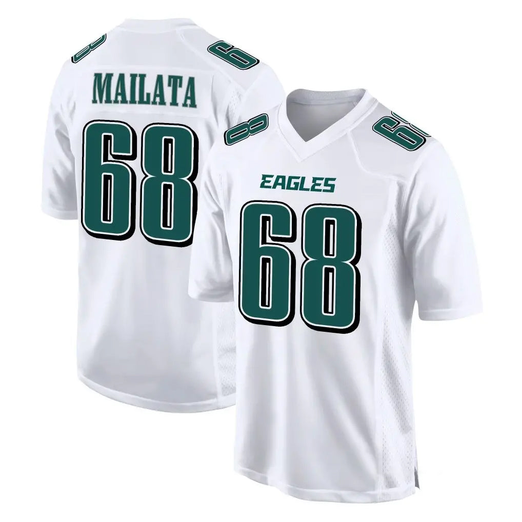 Perkns P.Eagles #68 Jordan Mailata Player White Tundra Fashion Home Game Stitched Jerseys