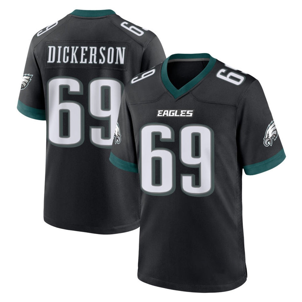 Perkns P.Eagles #69 Landon Dickerson Player Black Game Home Stitched Jerseys