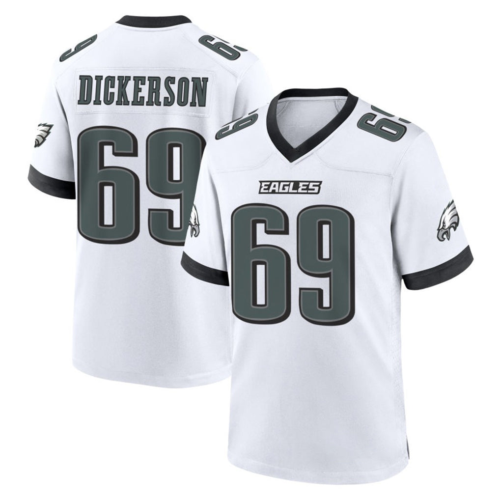 Perkns P.Eagles #69 Landon Dickerson Player White Game Home Stitched Jerseys