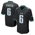 Perkns P.Eagles #6 DeVonta Smith Player Black Home Game Stitched Jerseys