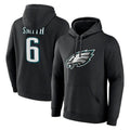 Perkns P.Eagles #6 DeVonta Smith Player Black Pullover Hoodies Home Game Stitched Jerseys