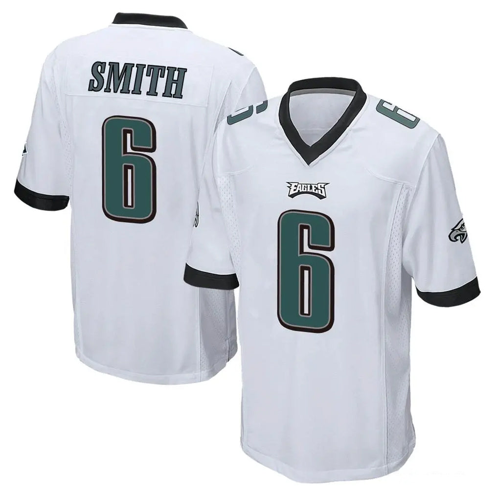 Perkns P.Eagles #6 DeVonta Smith Player White Home Game Stitched Jerseys