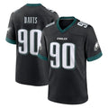 Perkns P.Eagles #90 Jordan Davis Player Black Game Home Stitched Jerseys