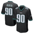 Perkns P.Eagles #90 Jordan Davis Player Black Home Game Stitched Jerseys