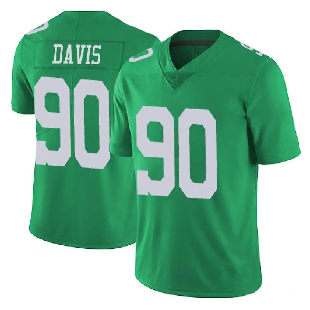 Perkns P.Eagles #90 Jordan Davis Player Green Limited Vapor Untouchable Home Game Stitched Jerseys