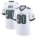 Perkns P.Eagles #90 Jordan Davis Player White Game Home Stitched Jerseys
