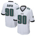 Perkns P.Eagles #90 Jordan Davis Player White Home Game Stitched Jerseys