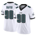 Perkns P.Eagles #90 Jordan Davis Player White Limited Vapor F.U.S.E. Home Game Stitched Jerseys