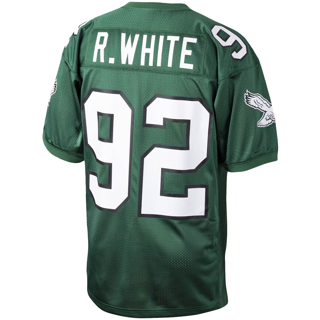 Perkns P.Eagles #92 Reggie White Mitchell & Ness Green Authentic Throwback Retired Player Stitched Puhic Jersey