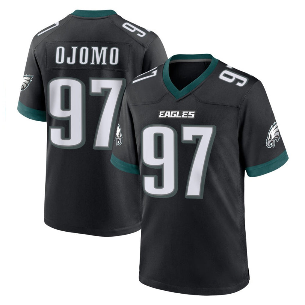 Perkns P.Eagles #97 Moro Ojomo Player Black Game Home Stitched Jerseys