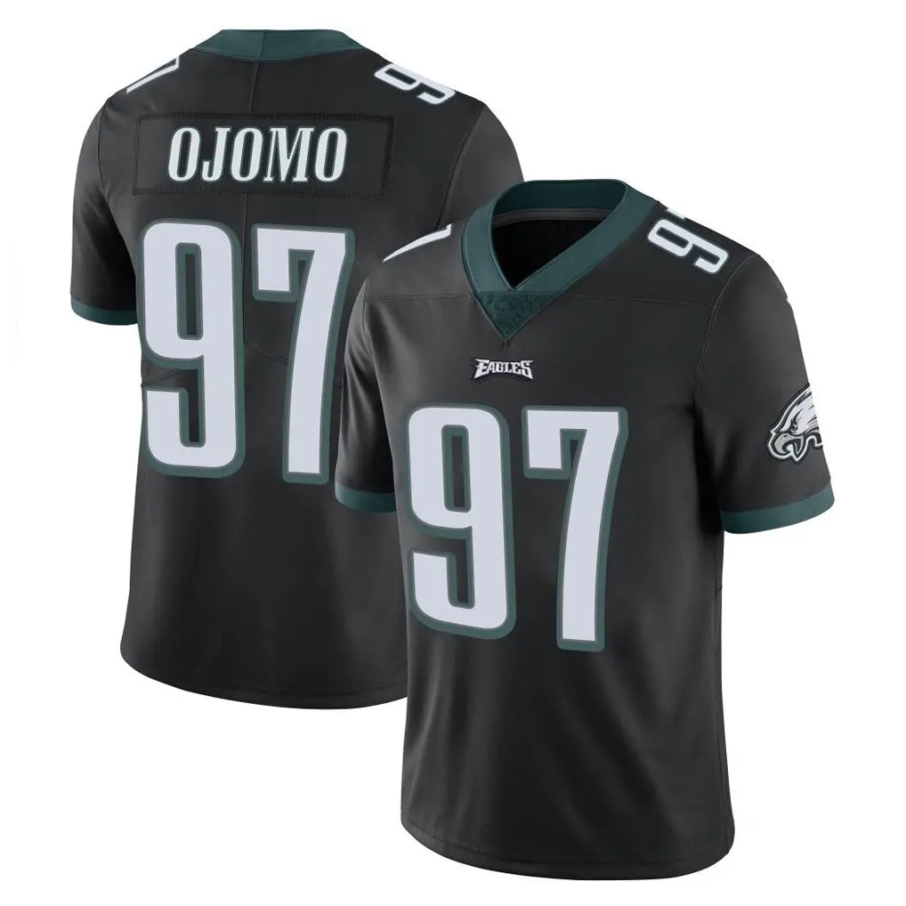 Perkns P.Eagles #97 Moro Ojomo Player Black Limited Vapor Untouchable Home Game Stitched Jerseys