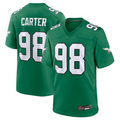 Perkns P.Eagles #98 Jalen Carter Green Alternate Game Jersey Stitched American Stitched Jersey