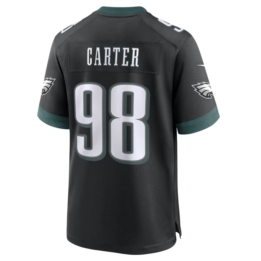Perkns P.Eagles #98 Jalen Carter Player Black Home Game Stitched Jerseys