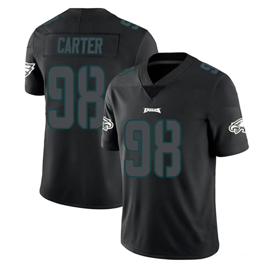 Perkns P.Eagles #98 Jalen Carter Player Limited Black Impact Home Game Stitched Jerseys