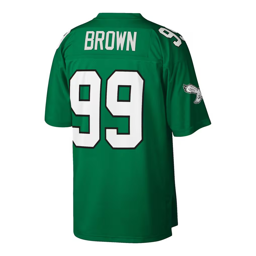 Perkns P.Eagles #99 Jerome Brown Mitchell & Ness Kelly Green Big & Tall 1990 Retired Player Replica Stitched Puhic Jersey