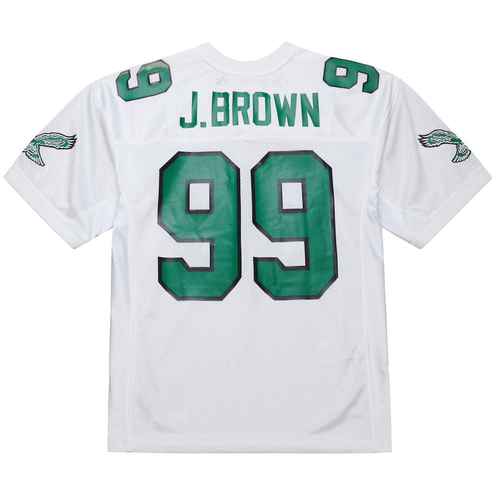 Perkns P.Eagles #99 Jerome Brown Mitchell & Ness White 1991 Authentic Throwback Retired Player Jersey Stitched Puhic