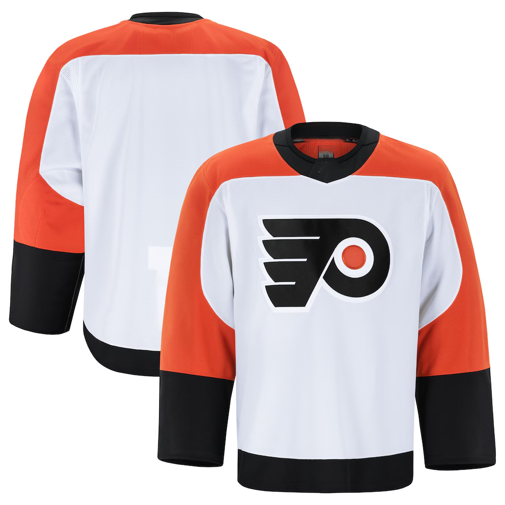 Perkns P.Flyers White Away Authentic Pro Jerseys