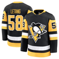 Perkns P.Penguins #58 Kris Letang Black Home Premium Jerseys