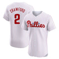 Perkns P.Phillies #2 Justin Crawford Player White Home Limited Elite Stitched Jerseys