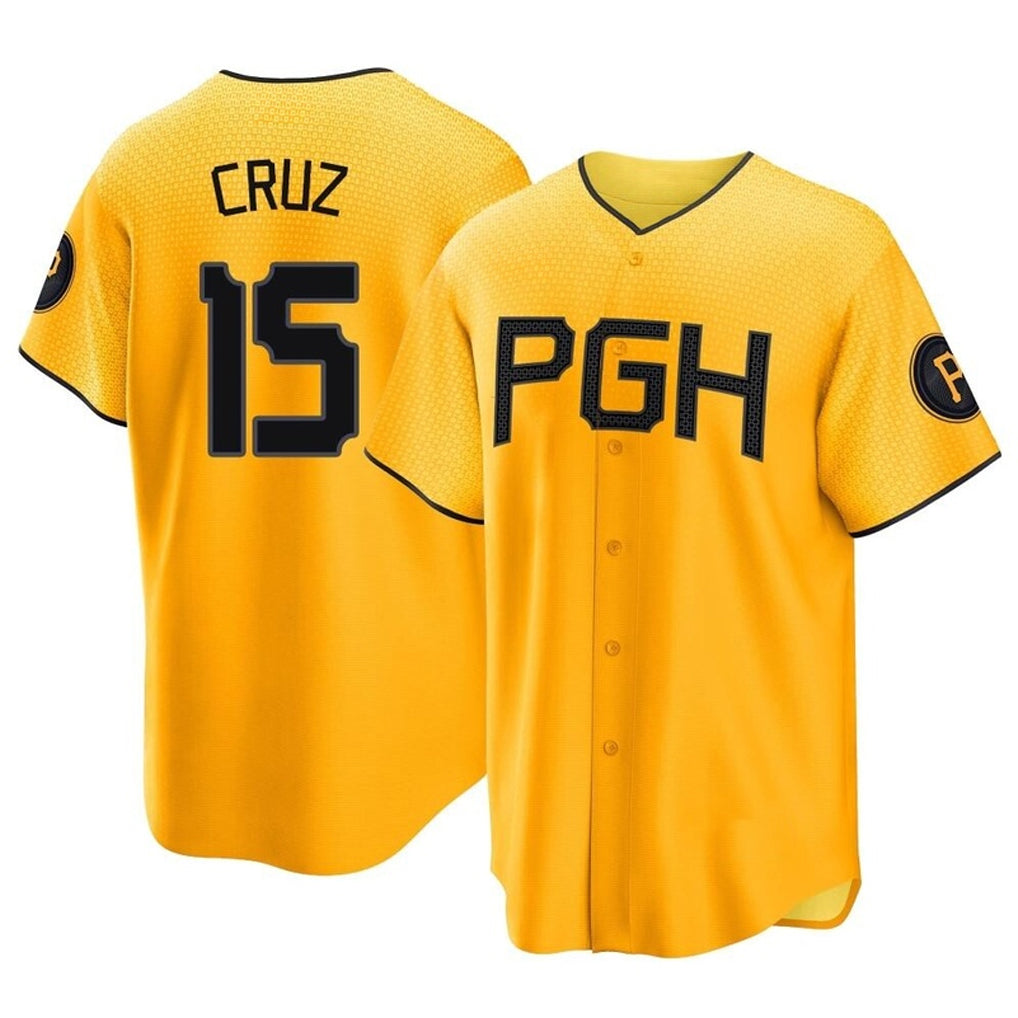 Perkns P.Pirates #15 Oneil Cruz Player Gold City Connect Home Game Stitched Jerseys