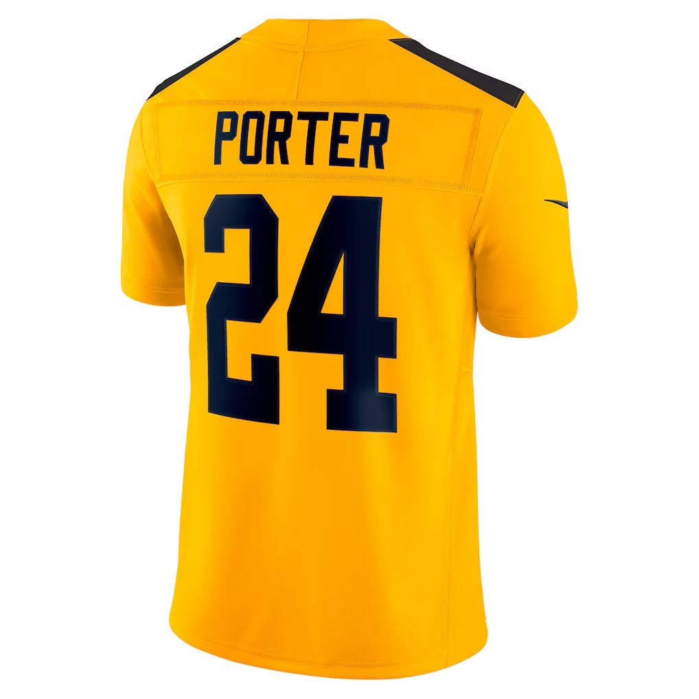 Perkns P.Steelers #24 Joey Porter Jr. Gold Alternate 1933 Throwback Vapor F.U.S.E. Limited Stitched Jerseys
