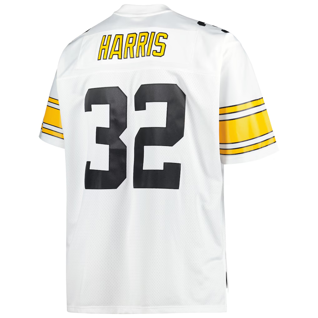 Perkns P.Steelers #32 Franco Harris Mitchell & Ness White Big & Tall 1976 Retired Player Replica Jersey