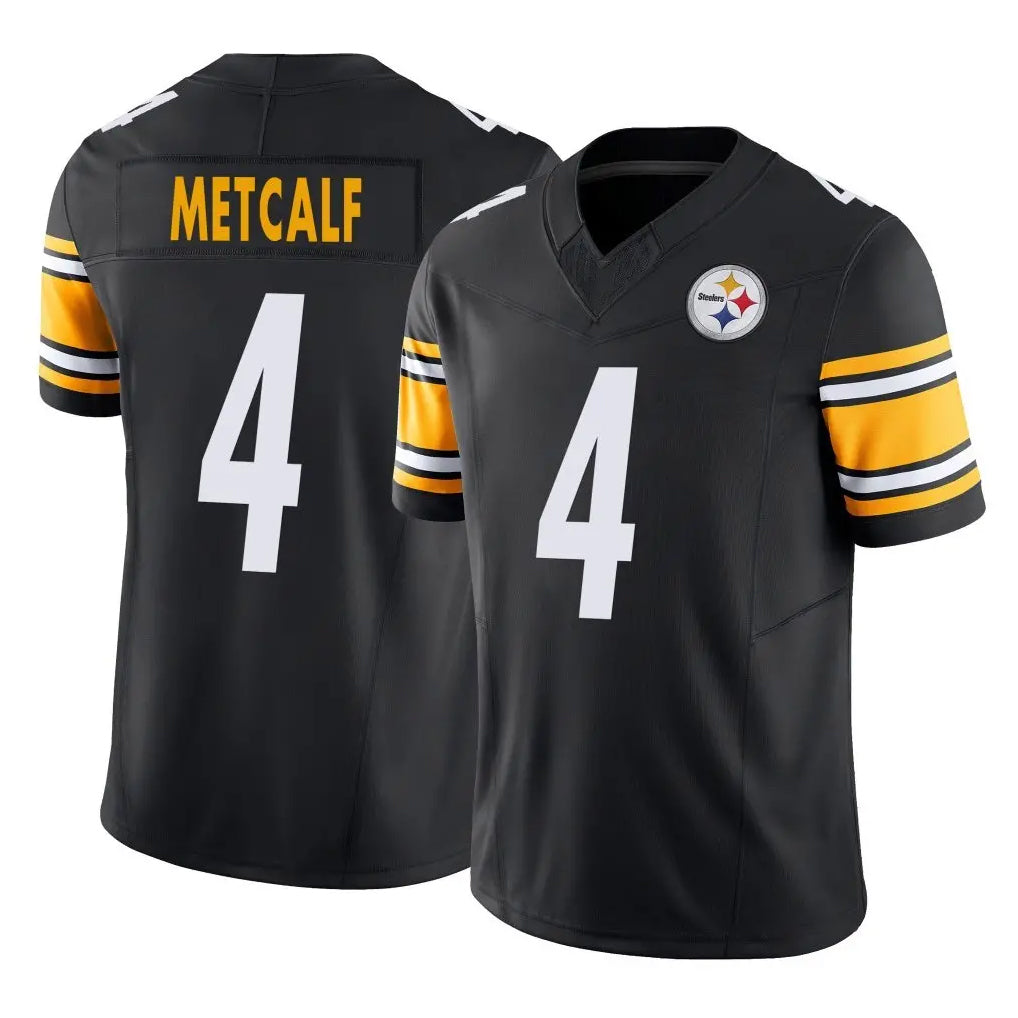 Perkns P.Steelers #4 DK Metcalf Player Black Limited Vapor F.U.S.E. Home Game Stitched Jerseys