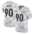 Perkns P.Steelers #90 T.J. Watt Player Arctic Camo Limited Salute To Service Home Game Stitched Jerseys