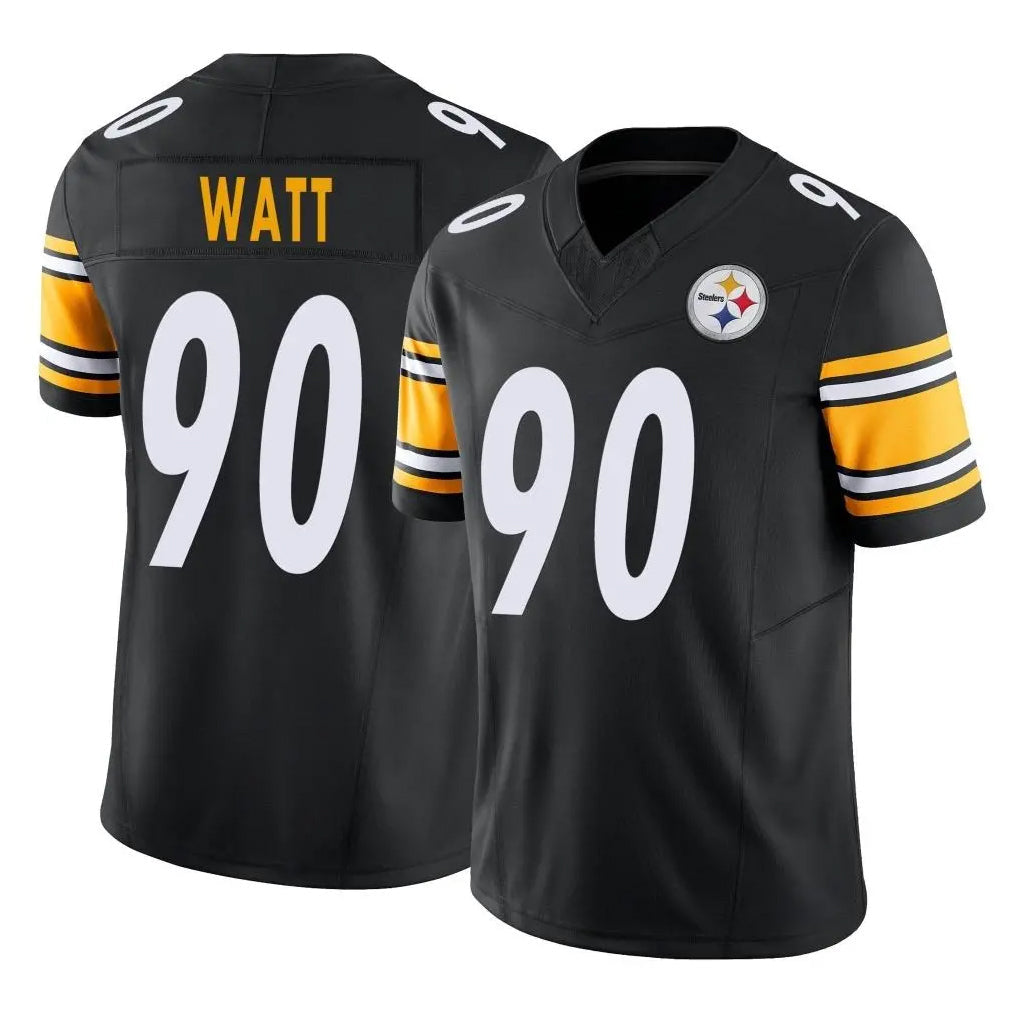 Perkns P.Steelers #90 T.J. Watt Player Black Limited Vapor F.U.S.E. Home Game Stitched Jerseys