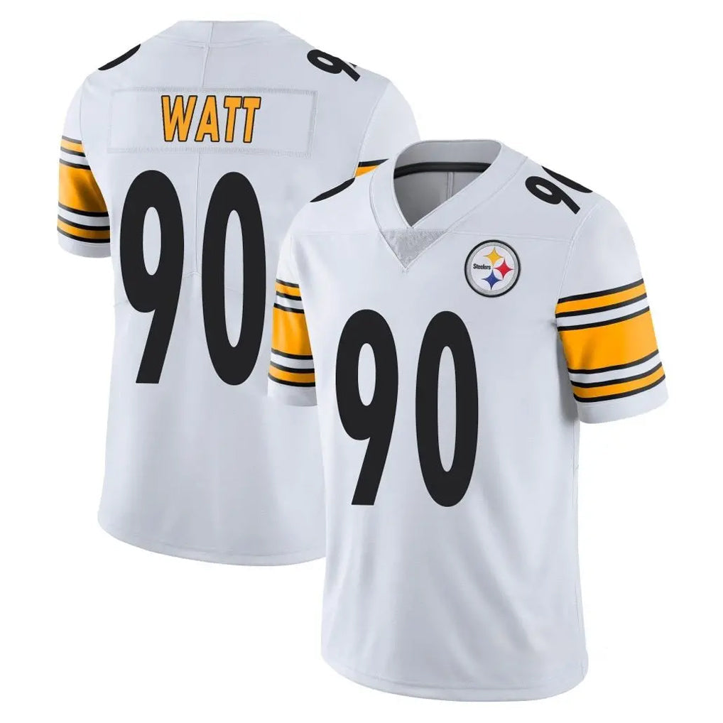 Perkns P.Steelers #90 T.J. Watt Player White Limited Vapor Untouchable Home Game Stitched Jerseys