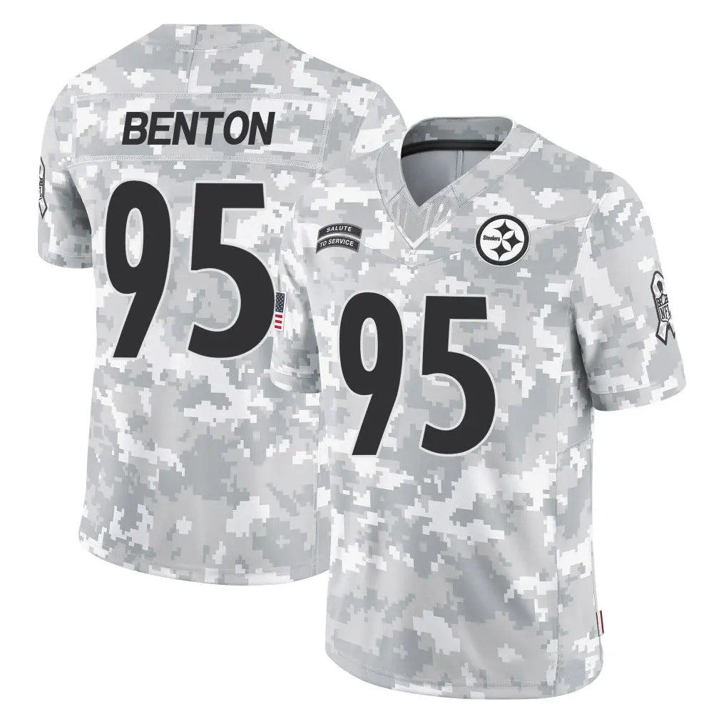Perkns P.Steelers #95 Keeanu Benton Player Arctic Camo Limited Salute To Service Home Game Stitched Jerseys