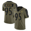 Perkns P.Steelers #95 Keeanu Benton Player Olive Salute To Service Limited Game Stitched Jerseys