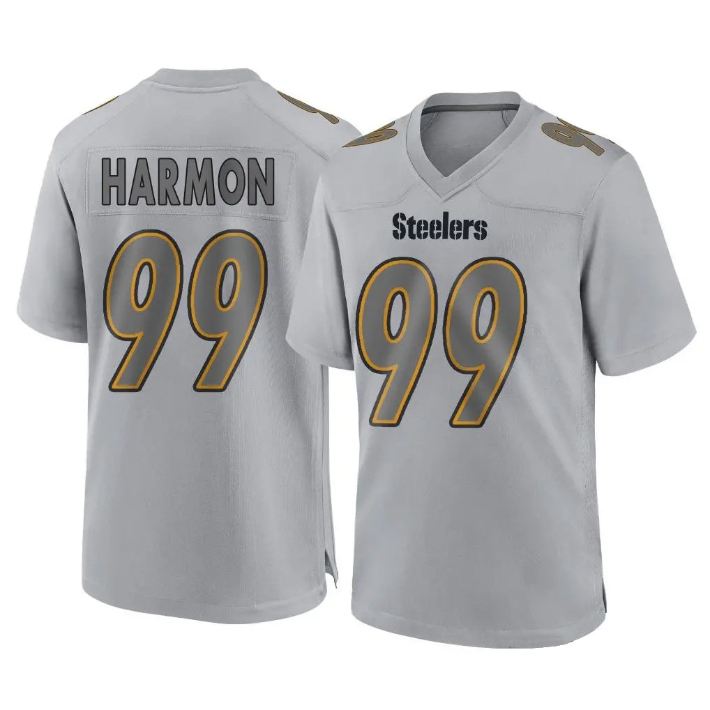 Perkns P.Steelers #99 Derrick Harmon Player Gray Atmosphere Fashion Home Game Stitched Jerseys