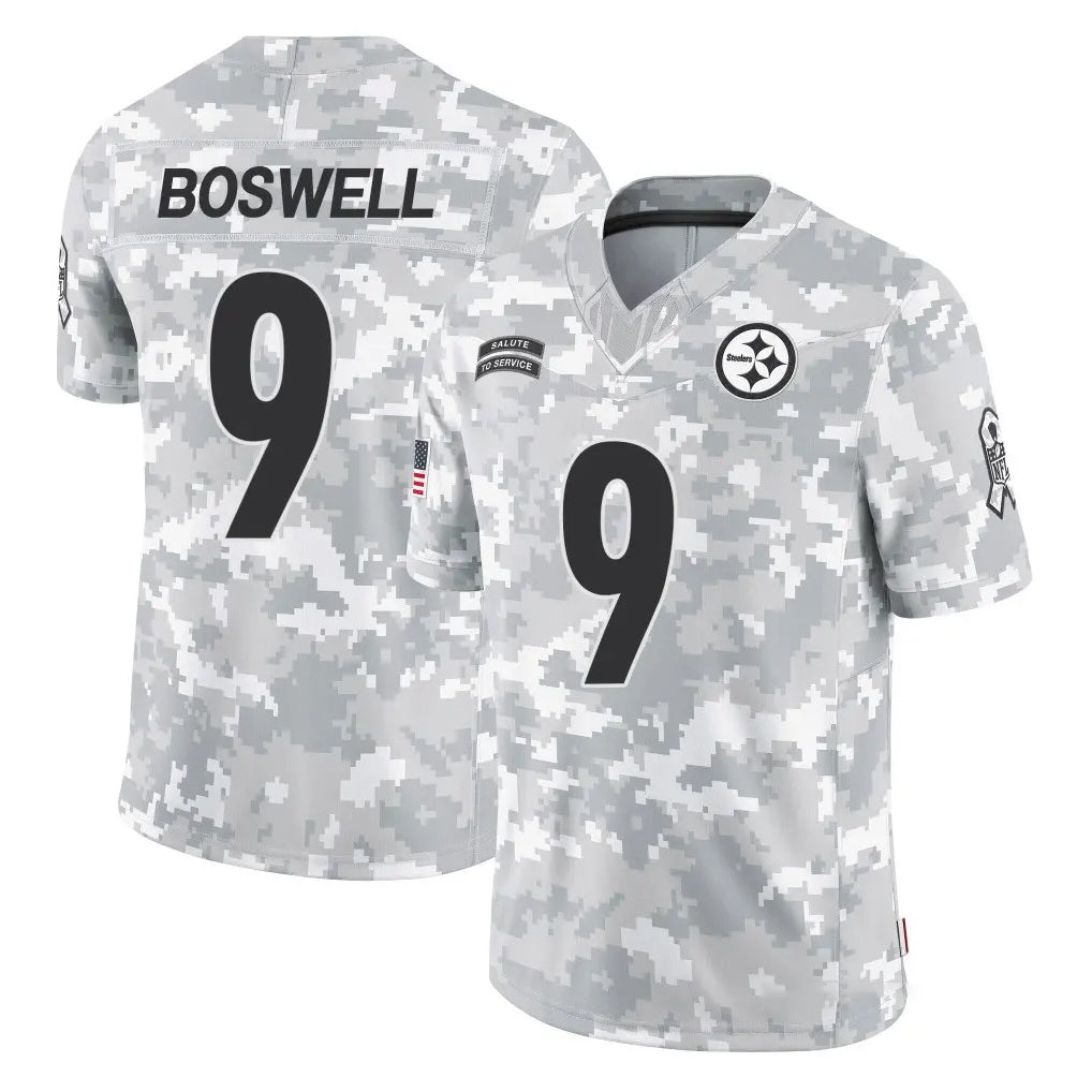 Perkns P.Steelers #9 Chris Boswell Player Arctic Camo Limited Salute To Service Home Game Stitched Jerseys