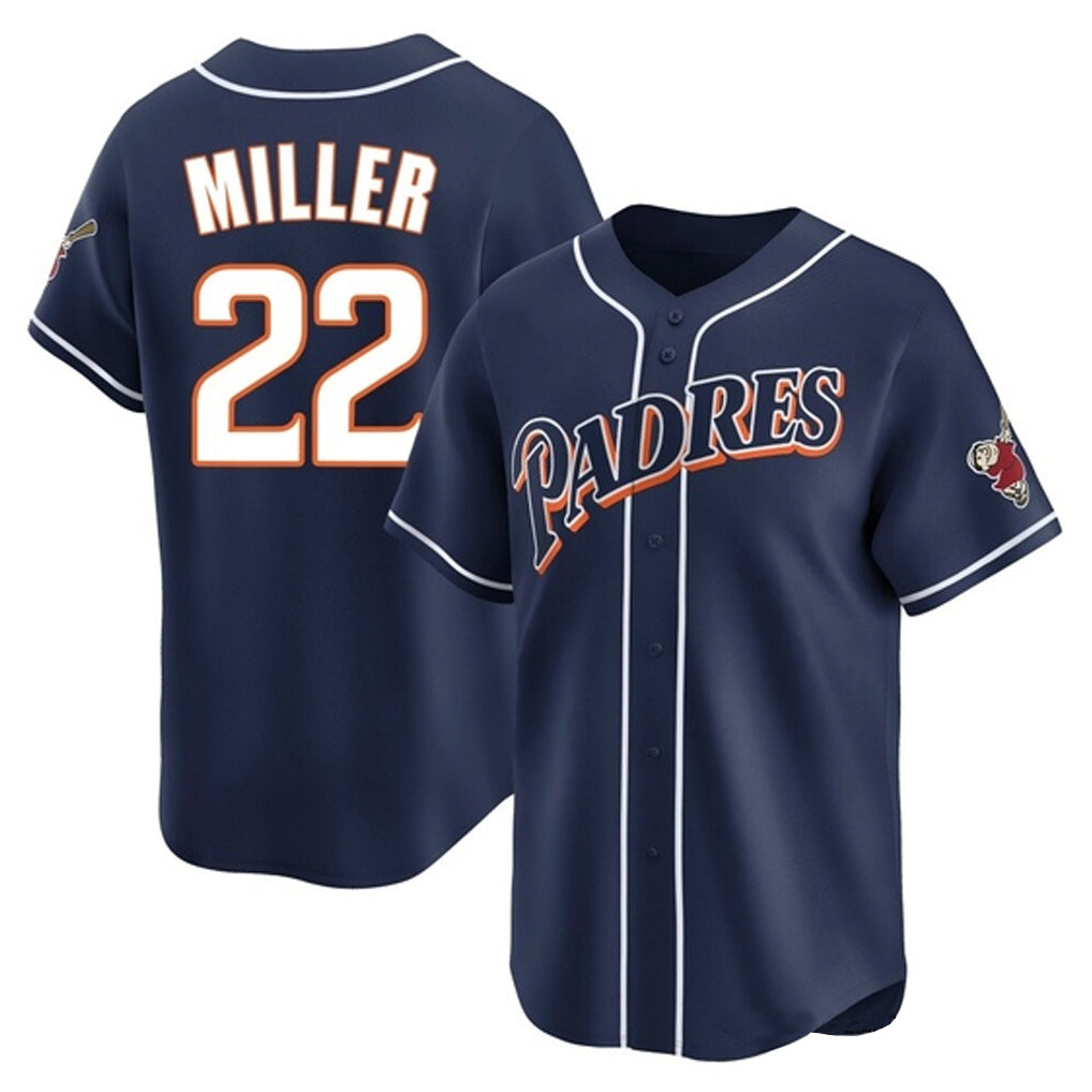 Perkns S.Diego Padres #22 Mason Miller Player Navy Cooperstown Collection Limited Home Stitched Jerseys