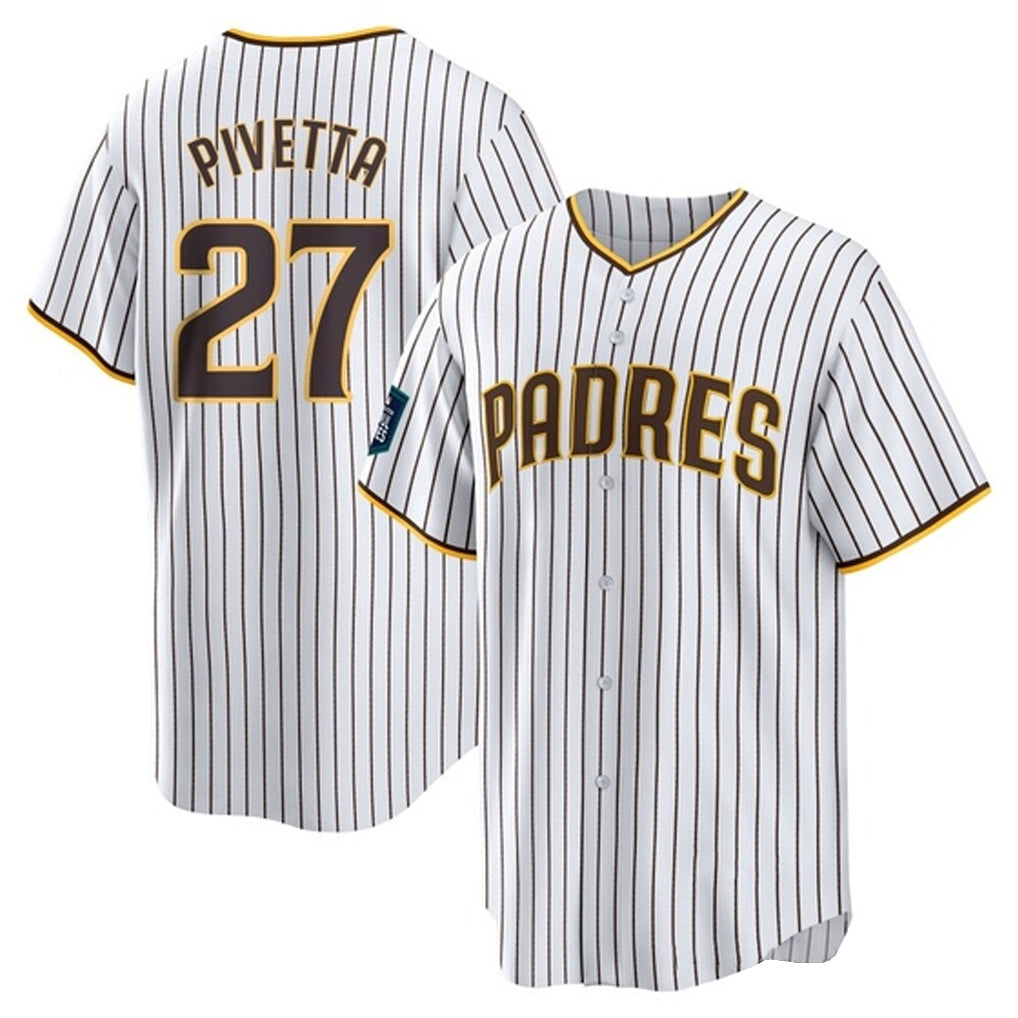 Perkns S.Diego Padres #27 Nick Pivetta Player White Home Game Stitched Jerseys