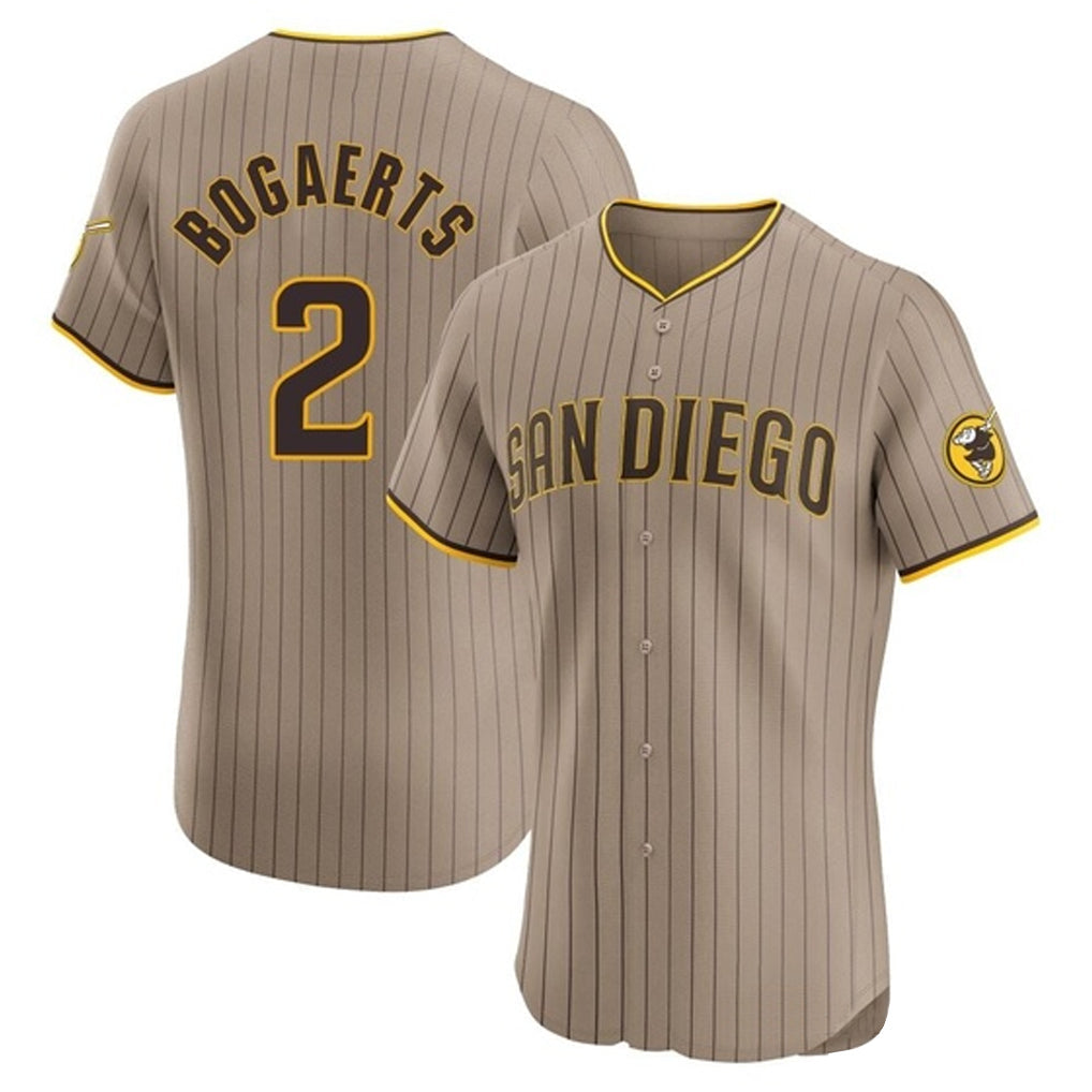 Perkns S.Diego Padres #2 Xander Bogaerts Player Khaki Home Limited Elite Stitched Jerseys