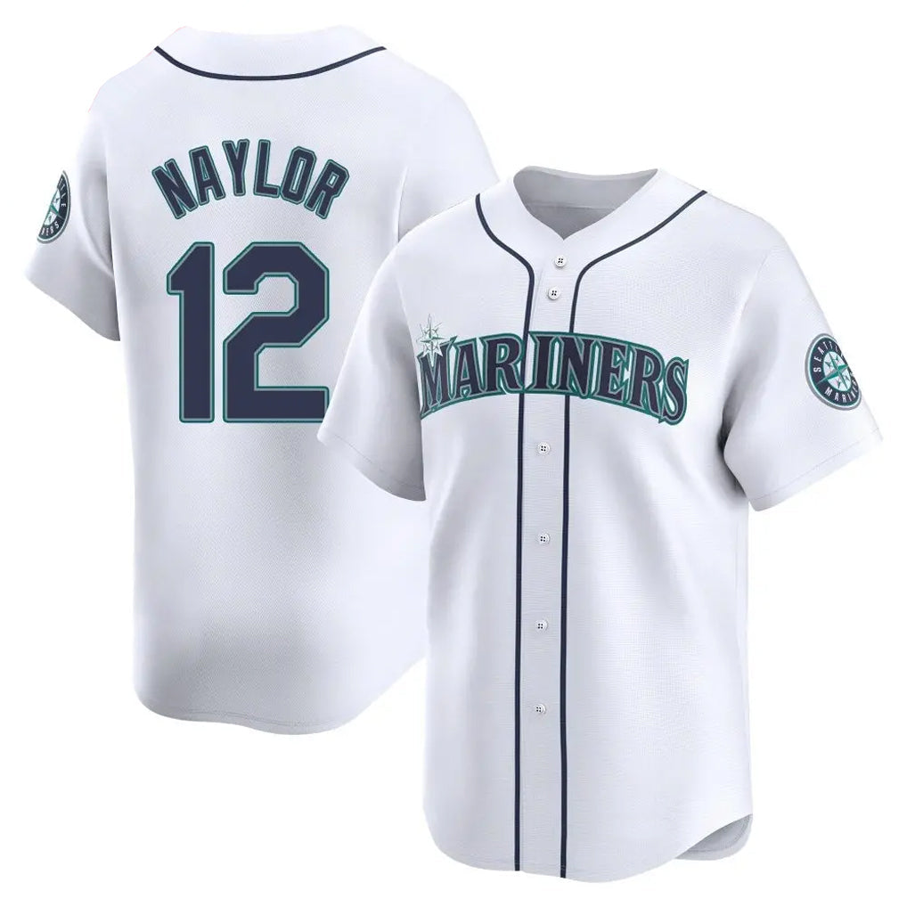 Perkns S.Mariners #12 Josh Naylor Player White Home Limited Stitched Jerseys