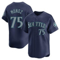 Perkns S.Mariners #75 Andres Munoz Player Navy Home Limited Stitched Jerseys
